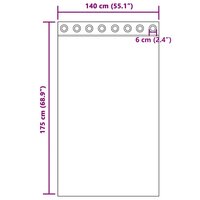 Gordijnen Voile met doorvoertules 2 st 140x175 cm zwart 8