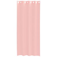 Gordijnen voile met doorvoertules 2 st 140x245 cm roze 4