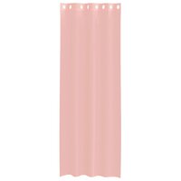 Gordijnen voile met doorvoertules 2 st 140x300 cm roze 4