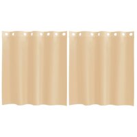 Gordijnen Voile met doorvoertules 2 st zand 2