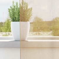 Gordijnen Voile met doorvoertules 2 st zand 3