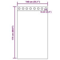 Gordijnen voile met doorvoertules 2 st lichtbruin 8
