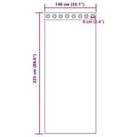 Gordijnen voile met doorvoertules 2 st lichtbruin 8