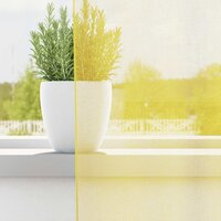 Gordijnen voile met doorvoertules 2 st geel 3