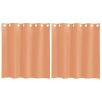 Gordijnen voile met doorvoertules 2 st terracotta 2