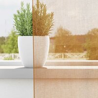 Gordijnen voile met doorvoertules 2 st terracotta 3