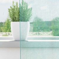 Gordijnen voile met doorvoertules 2 st turkoois 3