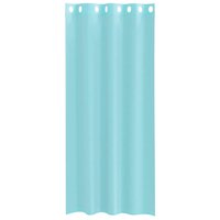 Gordijnen voile met doorvoertules 2 st turkoois 4