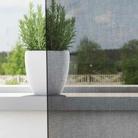 Gordijnen voile met roedezakken 2 st zwart 3