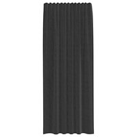 Gordijnen voile met roedezakken 2 st zwart 4