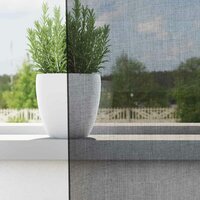 Gordijnen voile met roedezakken 2 st zwart 3