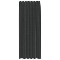 Gordijnen voile met roedezakken 2 st zwart 4