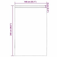 Gordijnen voile met roedezakken 2 st zwart 9