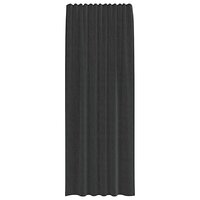 Gordijnen voile met roedezakken 2 st zwart 4