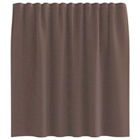 Gordijnen voile met roedezakken 2 st bruin 4