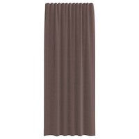 Gordijnen voile met roedezakken 2 st bruin 4