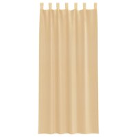 Gordijnen voile met roedezakken 2 st zand 4