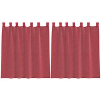 Gordijnen voile met roedezakken 2 st wijnrood 2