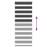 Zebra rolgordijn 55x150 cm stofbreedte 50,9 cm zwart 5