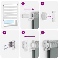 Zebra rolgordijn 50x200 cm stofbreedte 45,9cm zwart 7