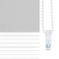 Zebra rolgordijn 50x200 cm stofbreedte 45,9cm lichtgrijs 9