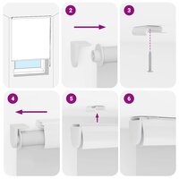 Doucherolgordijn met cassette 70x240 cm stofbreedte 66 cm 6