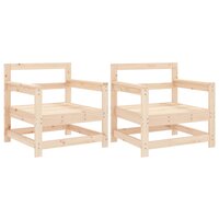 Tuinstoelen 2 st massief grenenhout 2