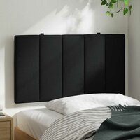 Hoofdbordkussen "Hanko" 80 cm stof zwart 3