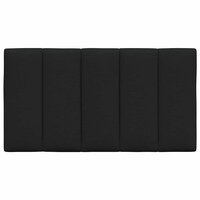 Hoofdbordkussen "Hanko" 80 cm stof zwart 4