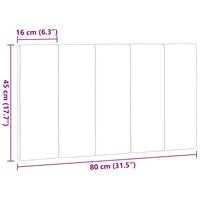 Hoofdbordkussen "Hanko" 80 cm stof zwart 9