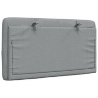 Hoofdbordkussen 90 cm stof lichtgrijs 6