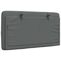 Hoofdbordkussen 90 cm stof donkergrijs 6