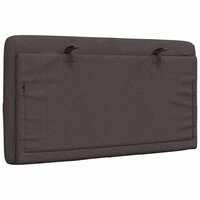 Hoofdbordkussen 90 cm stof donkerbruin 6