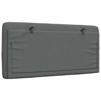 Hoofdbordkussen 100 cm stof donkergrijs 6