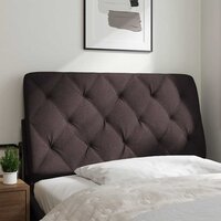 Hoofdbordkussen 100 cm stof donkerbruin 2