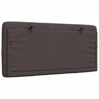 Hoofdbordkussen 100 cm stof donkerbruin 6