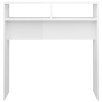 Wandtafel 78x30x80 cm bewerkt hout hoogglans wit 5