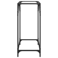 Wandtafel met transparant glazen blad 60x35x81 cm staal 5