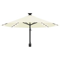 Wandparasol met LED&amp;apos;s 300 cm zandkleurig 4