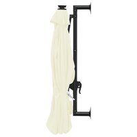 Wandparasol met LED&amp;apos;s 300 cm zandkleurig 5