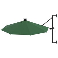 Wandparasol met LED&amp;apos;s 300 cm groen 3