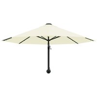 Wandparasol met metalen paal 300 cm zandkleurig 4
