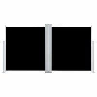 Windscherm uittrekbaar 100x600 cm zwart 3