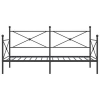 Slaapbank zonder matras 100x200 cm staal zwart 5