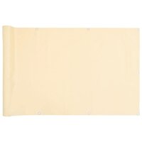 Balkonscherm 400x75 cm PVC cr&egrave;mekleurig 2