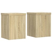 Plantenstandaards 2 st 15x15x20 cm bewerkt hout sonoma eiken 2