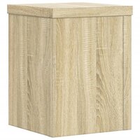 Plantenstandaards 2 st 15x15x20 cm bewerkt hout sonoma eiken 4