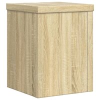 Plantenstandaards 2 st 15x15x20 cm bewerkt hout sonoma eiken 7