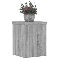 Plantenstandaards 2 st 15x15x20 cm bewerkt hout grijs sonoma 3