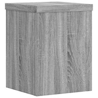 Plantenstandaards 2 st 15x15x20 cm bewerkt hout grijs sonoma 4